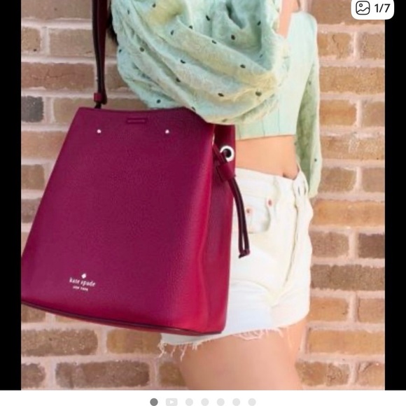 kate spade Handbags - kate spade Raspberry Pink Pebbled Leather Shoulder Bag